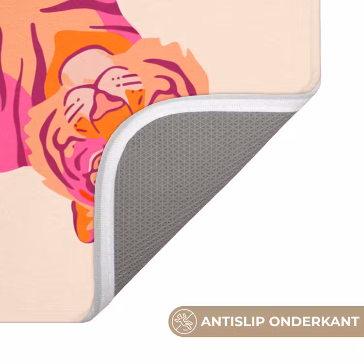 WC Mat - Tijger - Roze - Oranje — 3