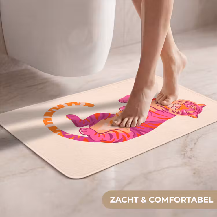 WC Mat - Tijger - Roze - Oranje — 7