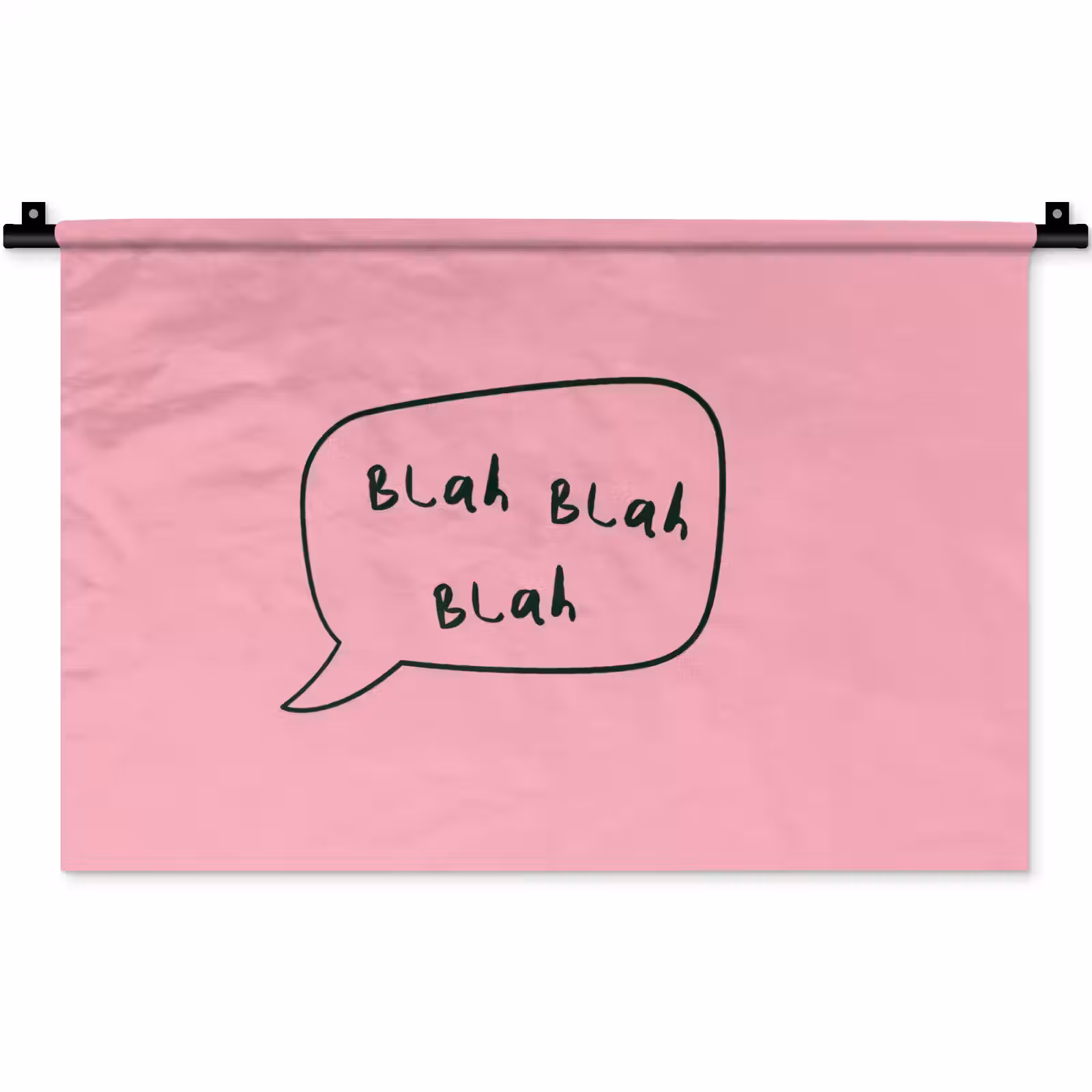 Wandkleed - Tekstwolkje - BLAH BLAH BLAH - Roze — 1