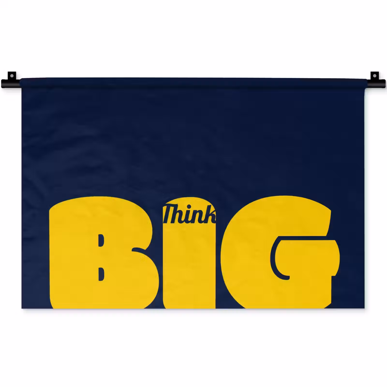 Wandkleed - Think big - Blauw - Geel — 1