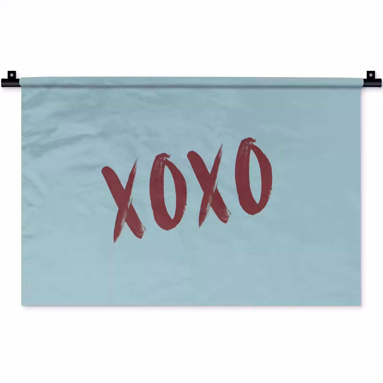 Wandkleed - XOXO - Blauw - Rood — 1