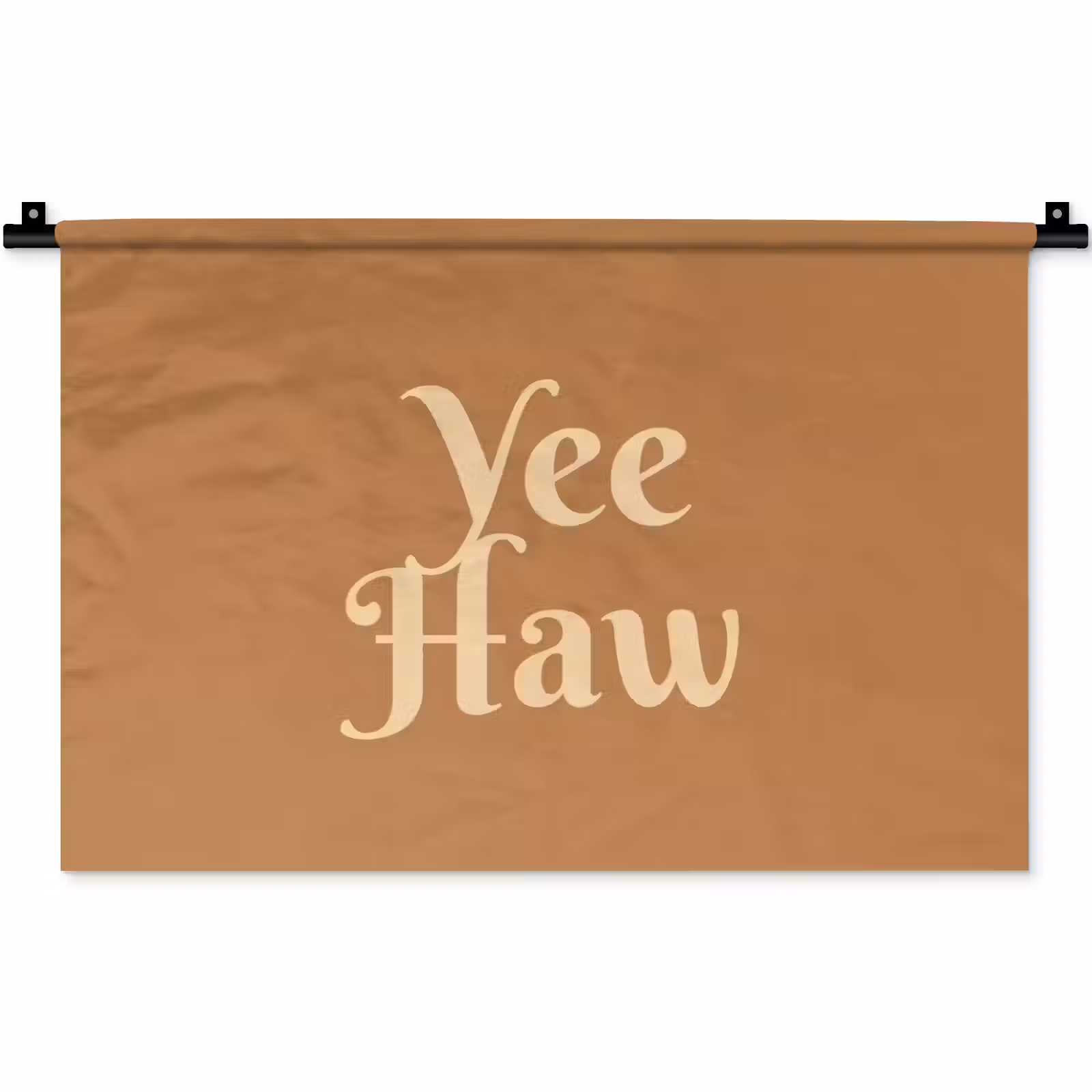 Wandkleed - Yee haw - Bruin - Minimalistisch — 1