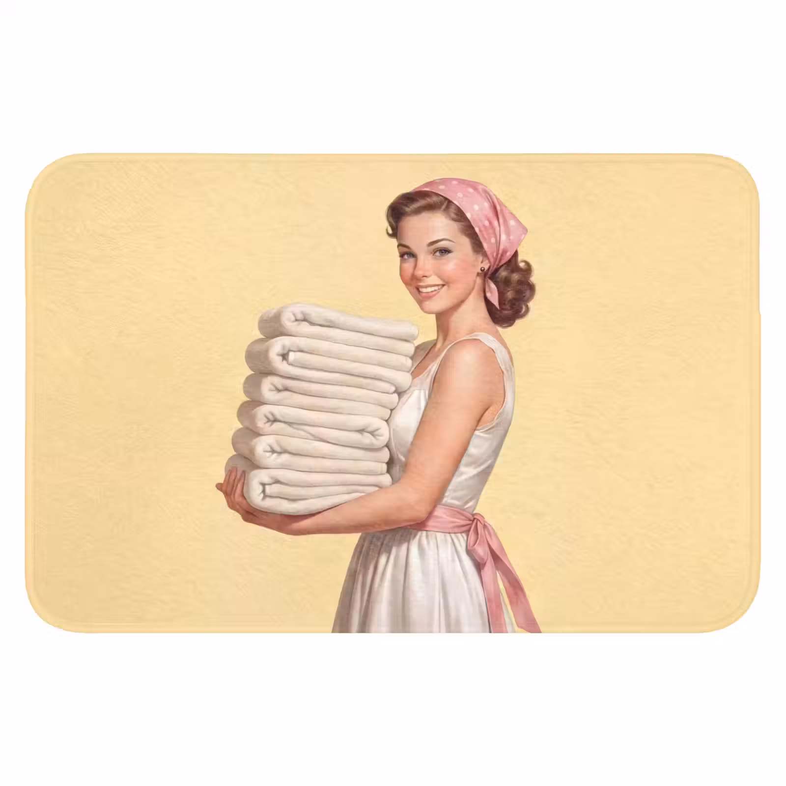 WC Mat - Handdoeken - Vrouw - Jurk - Roze — 1