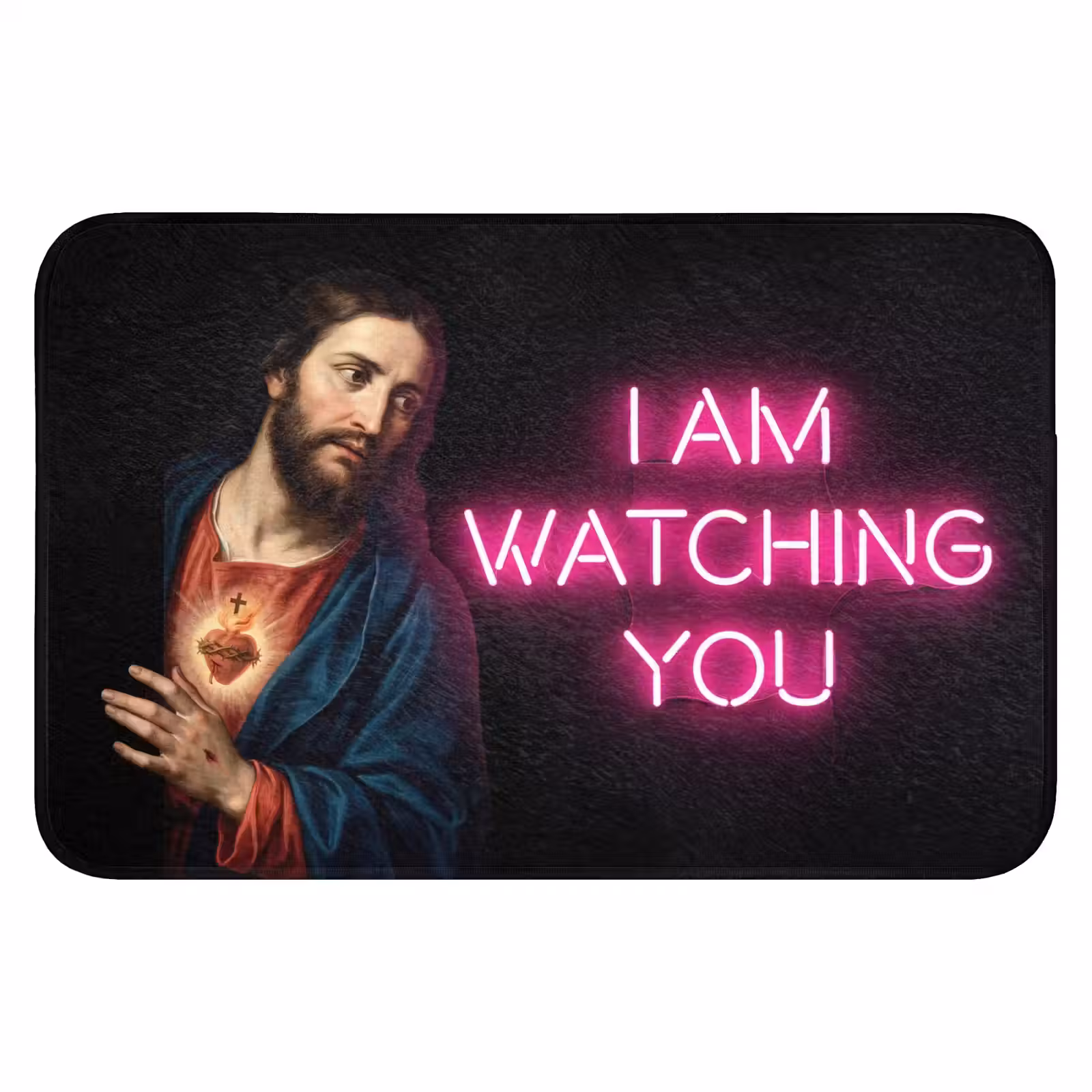 WC Mat - Man - Tekst - Neon — 1