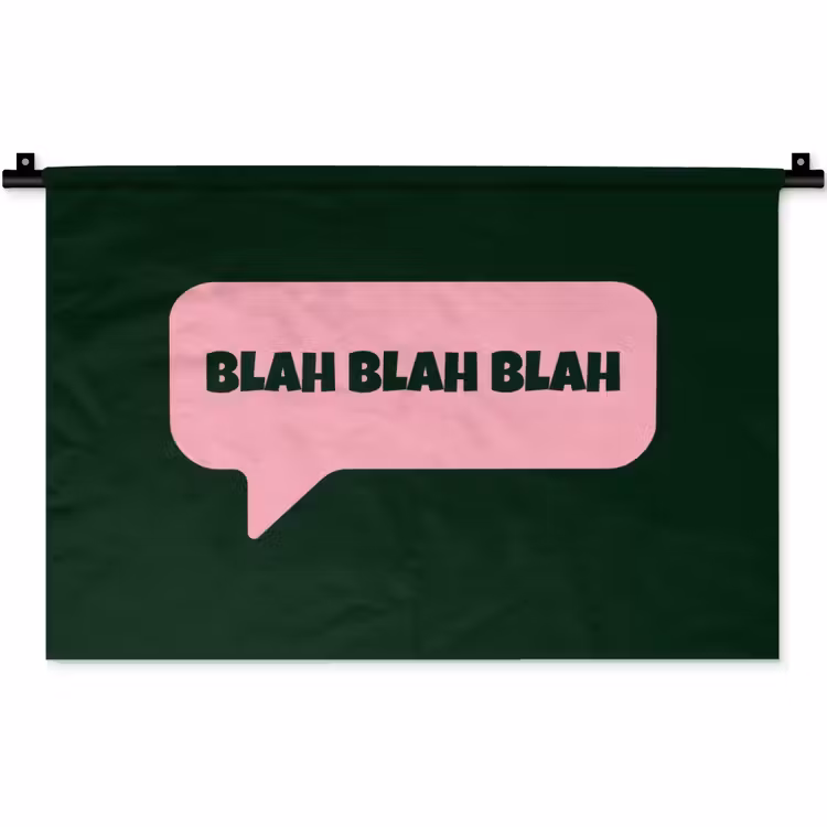 Wandkleed - Tekstwolk - BLAH BLAH BLAH - Roze — 1