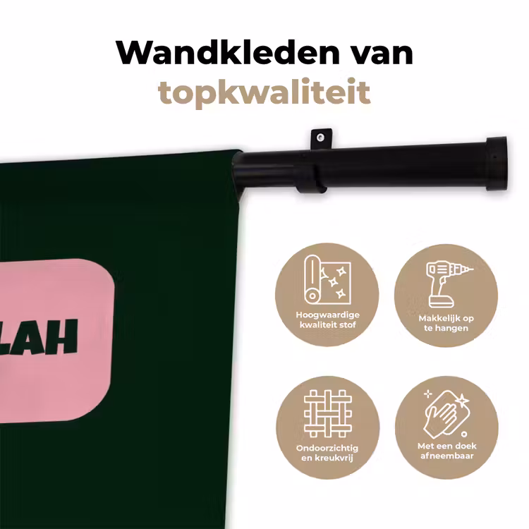 Wandkleed - Tekstwolk - BLAH BLAH BLAH - Roze — 3