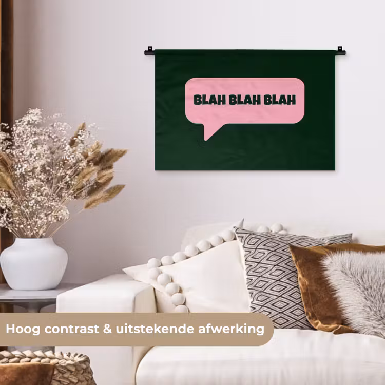 Wandkleed - Tekstwolk - BLAH BLAH BLAH - Roze — 4