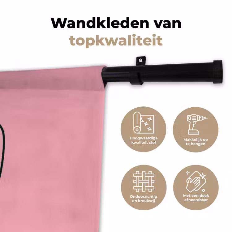 Wandkleed - Tekstwolkje - BLAH BLAH BLAH - Roze — 3