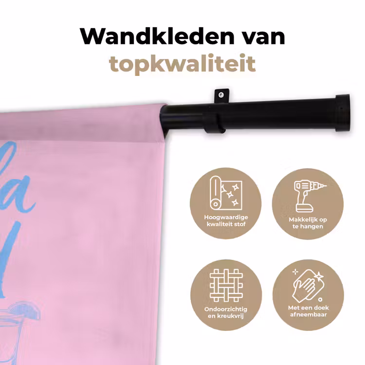 Wandkleed - Tequila texted you - Roze - Blauw — 3