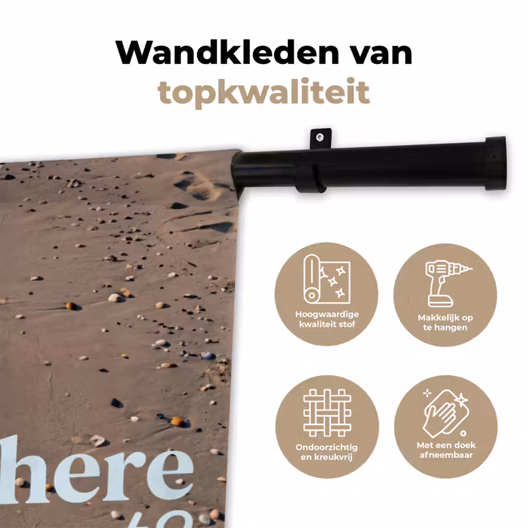 Wandkleed - Where to next - Strand - Voetstappen — 3