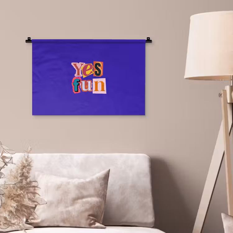 Wandkleed - Yes fun - Kleurrijk - Collage-stijl — 2