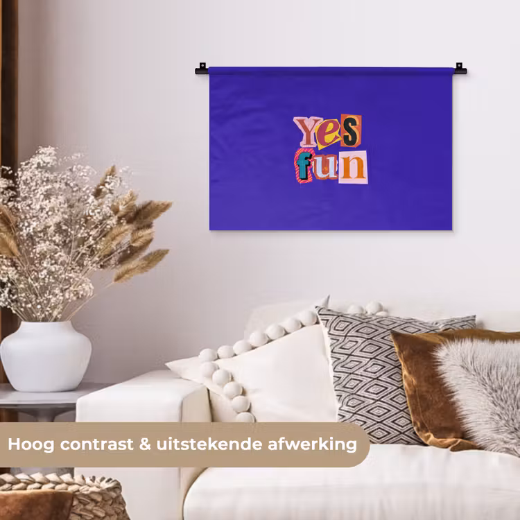 Wandkleed - Yes fun - Kleurrijk - Collage-stijl — 4