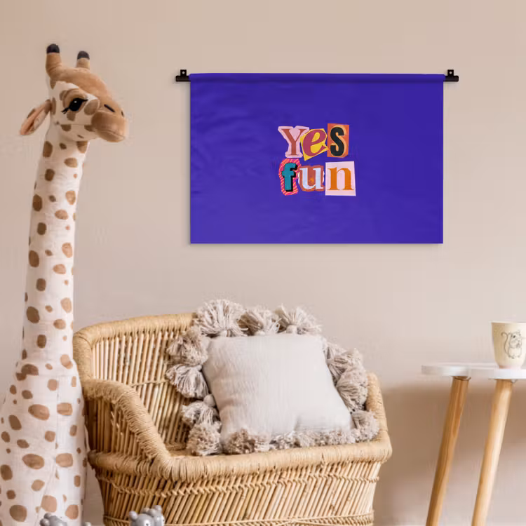 Wandkleed - Yes fun - Kleurrijk - Collage-stijl — 5