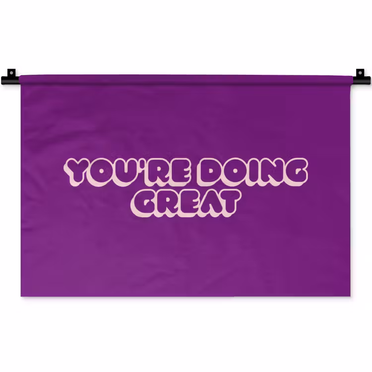 Wandkleed - You're doing great - Paars - Bubble letters — 1