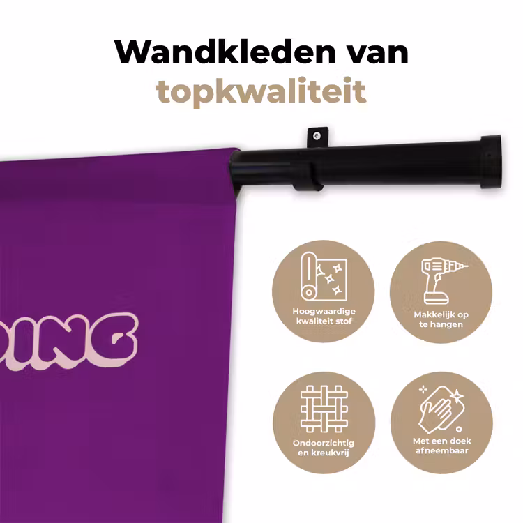 Wandkleed - You're doing great - Paars - Bubble letters — 3