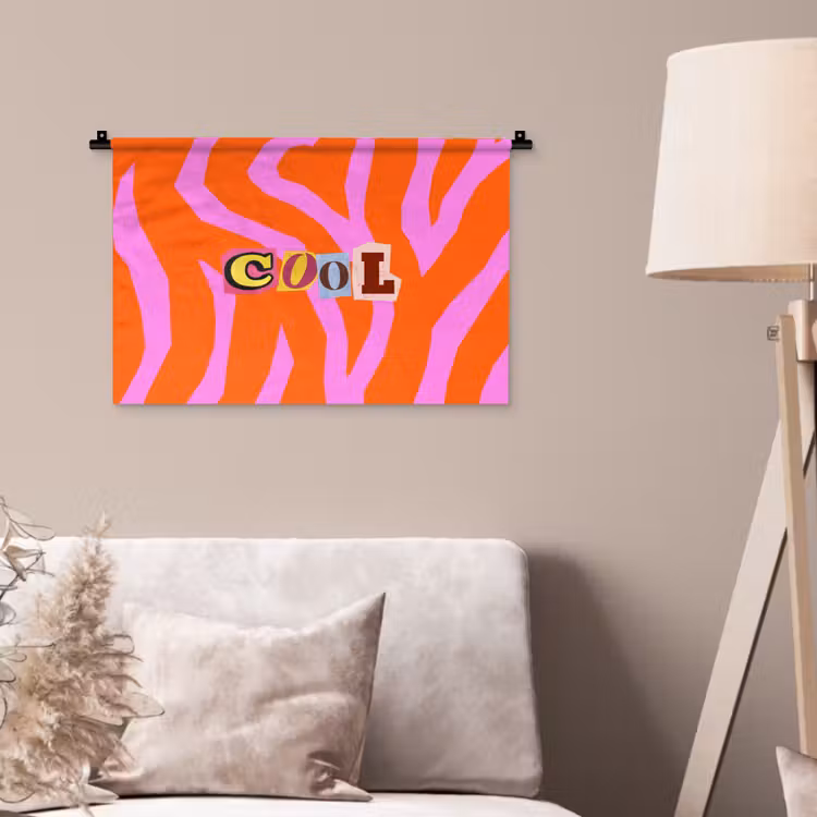 Wandkleed - Zebraprint - Grafisch - COOL - Oranje — 2