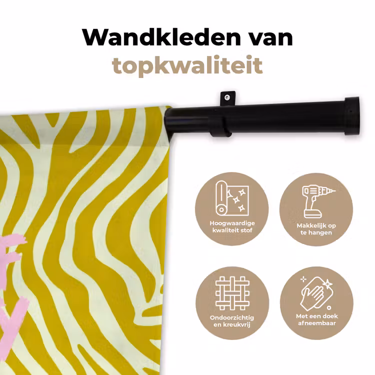 Wandkleed - Zebraprint - Priority - Roze — 3