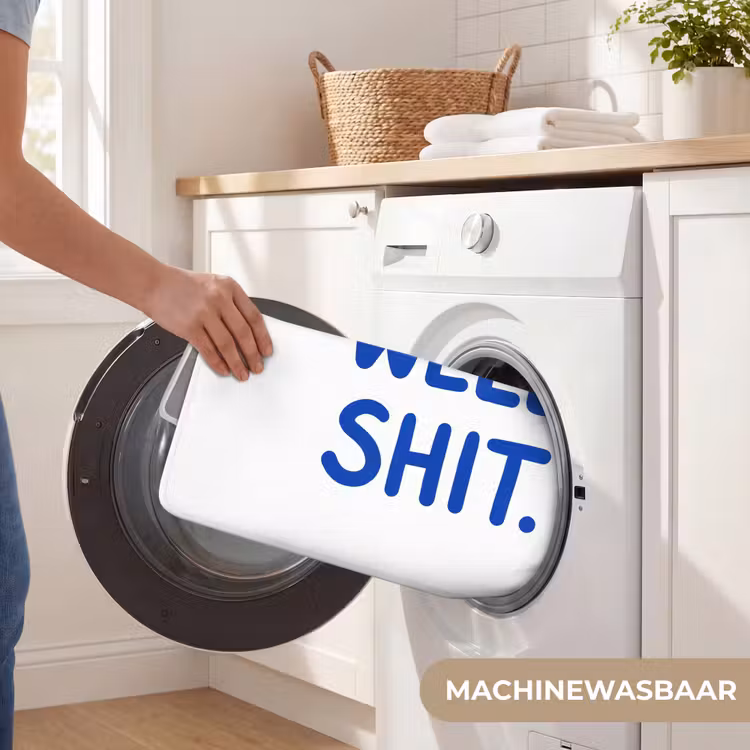 WC Mat - Blauw - Quote - Wit — 5