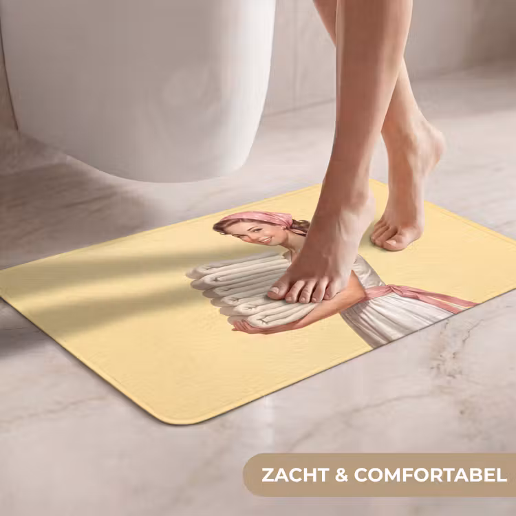 WC Mat - Handdoeken - Vrouw - Jurk - Roze — 7