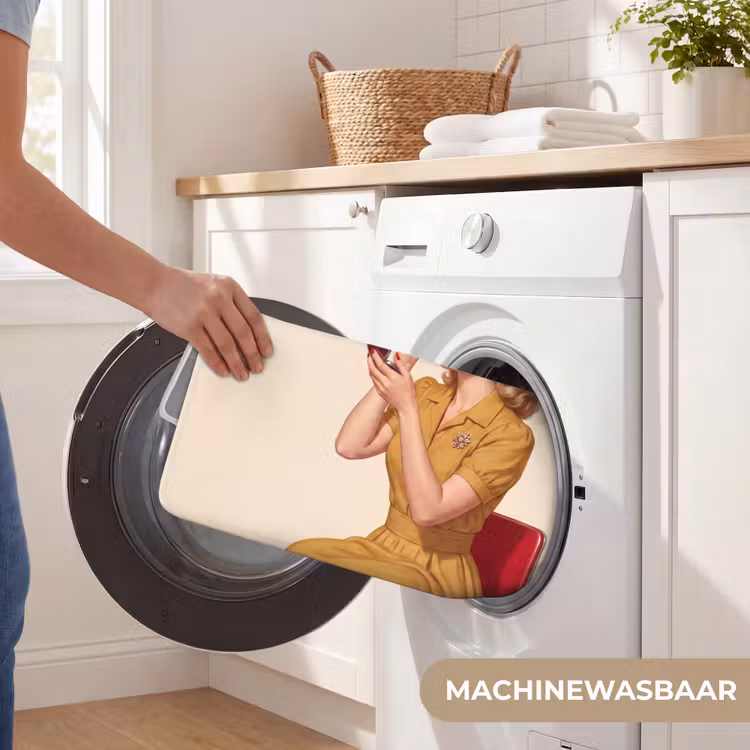 WC Mat - Illustratie - Mascara - Vrouw - Geel — 5