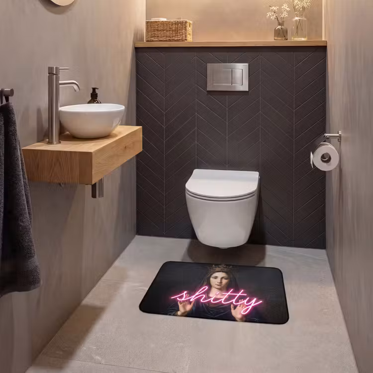 WC Mat - Ironisch - Tekst - Neon — 2