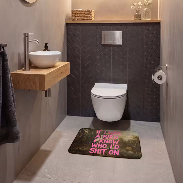 WC Mat - Klassiek - Humor - Roze — 2