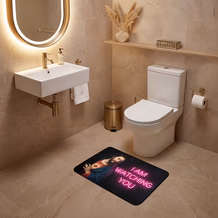 WC Mat - Man - Tekst - Neon — 4