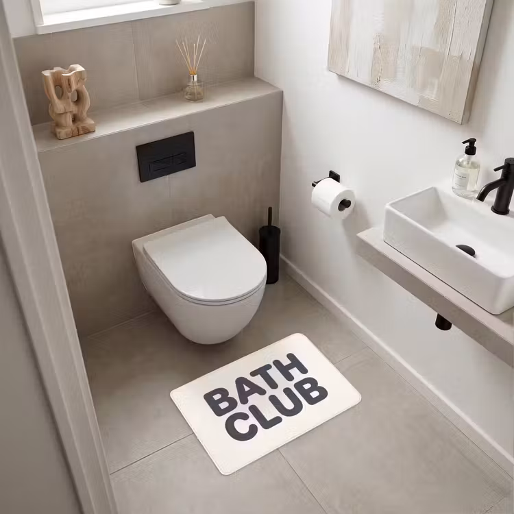 WC Mat - Quote - Grijs - Wit — 6