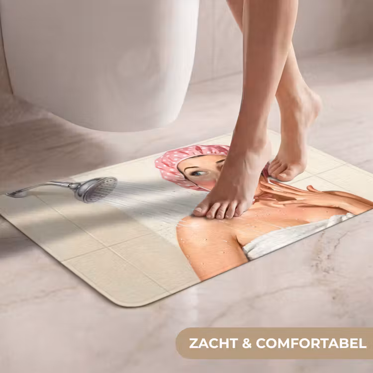 WC Mat - Vrouw - Douche - Roze — 7