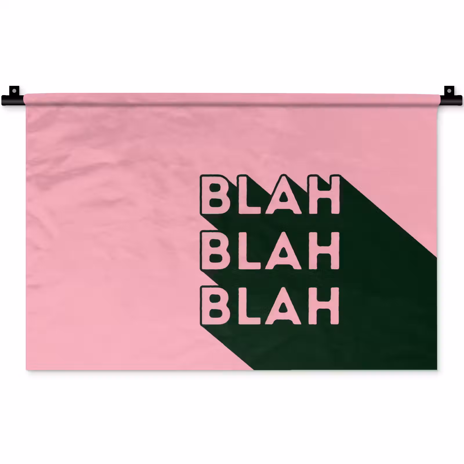 Wandkleed - Tekst - Grafisch - Groen - Schaduw — 1