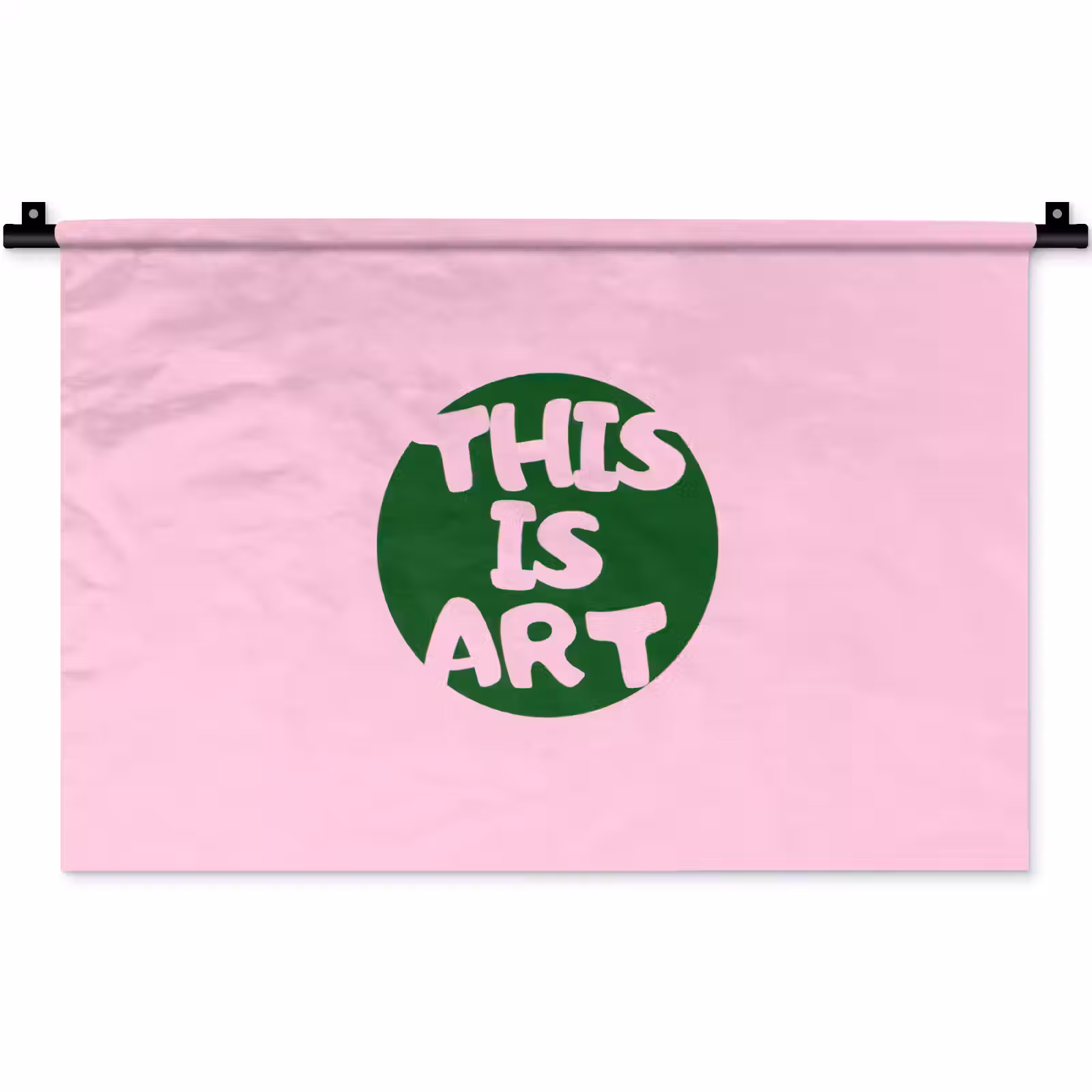Wandkleed - This is art - Tekst - Cirkel - Groen — 1