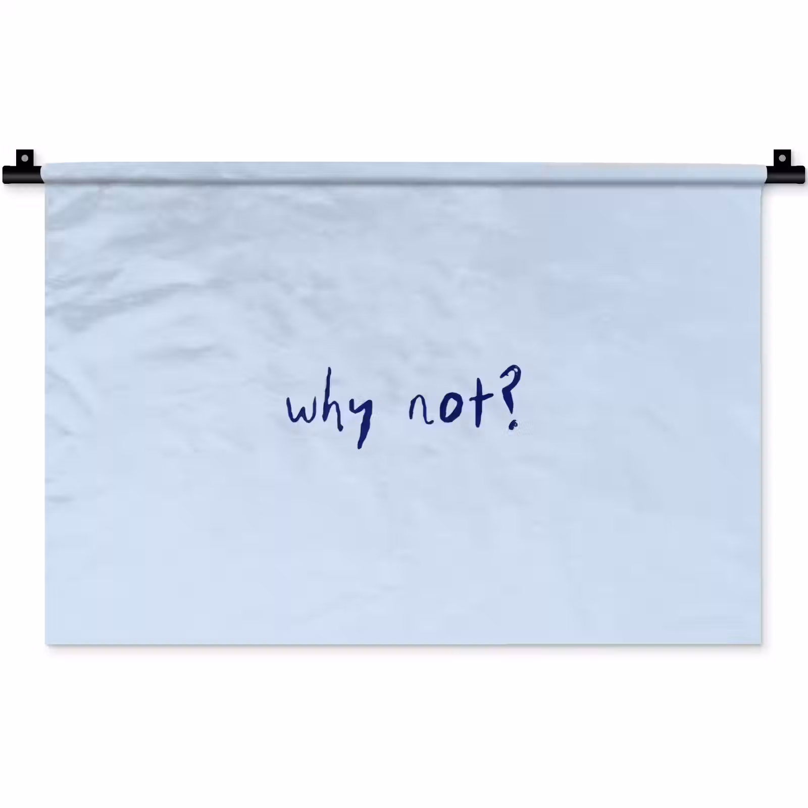 Wandkleed - Why not - Blauw - Donker blauw - Quote — 1