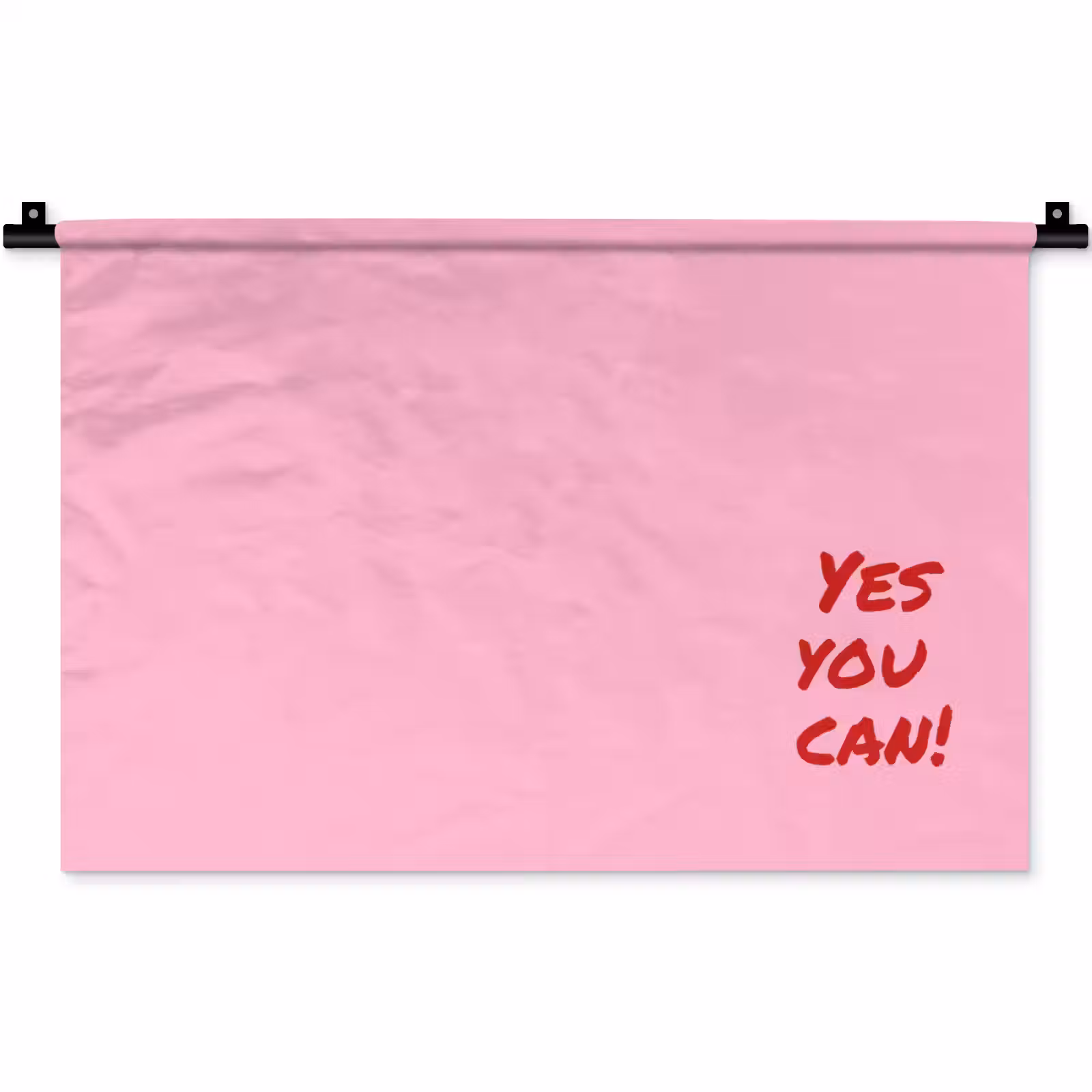 Wandkleed - Yes you can do it - Rood - Roze — 1