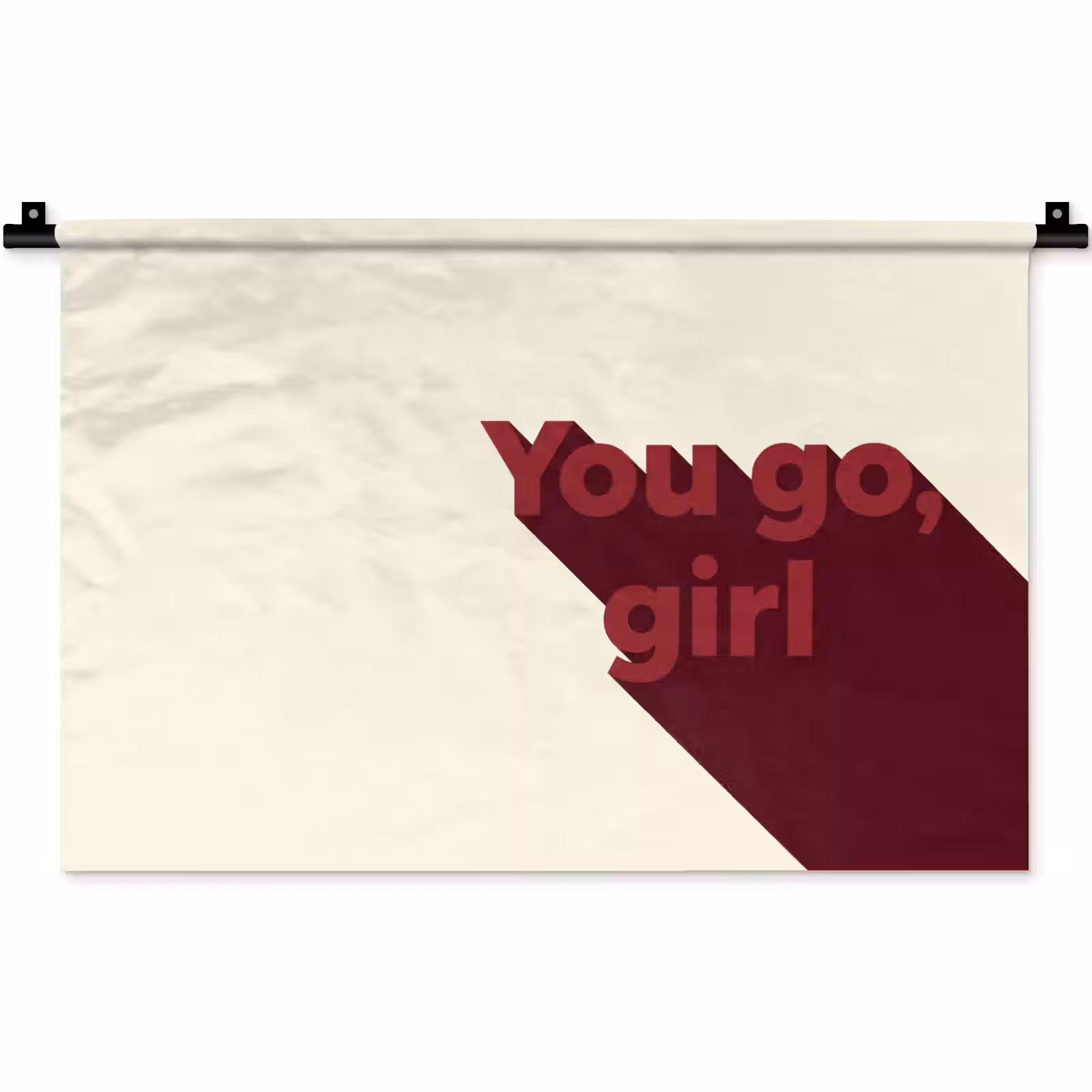 Wandkleed - you go girl - 3D - Rood — 1