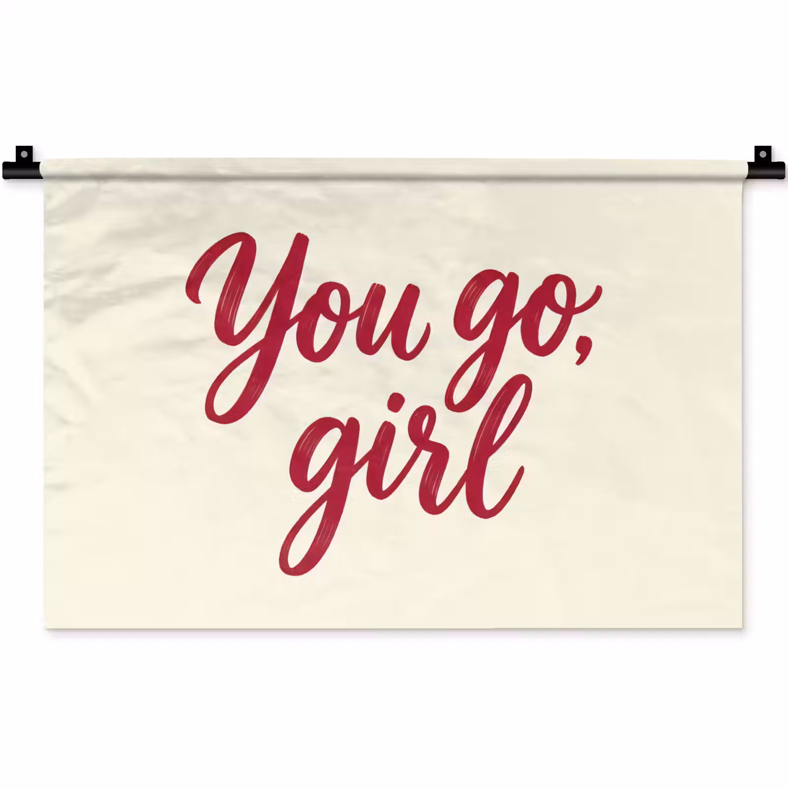 Wandkleed - you go girl - Rood - Wit — 1