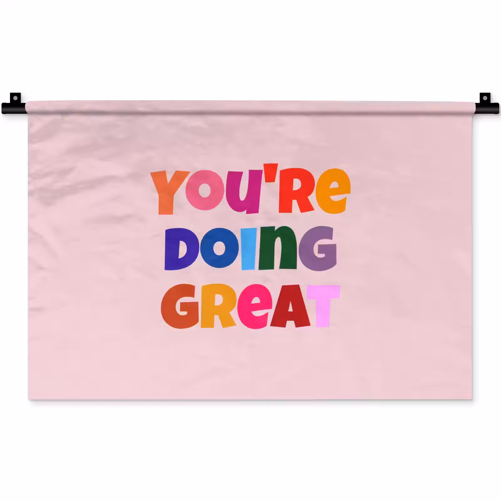 Wandkleed - You're doing great - Roze - Kleurrijk — 1