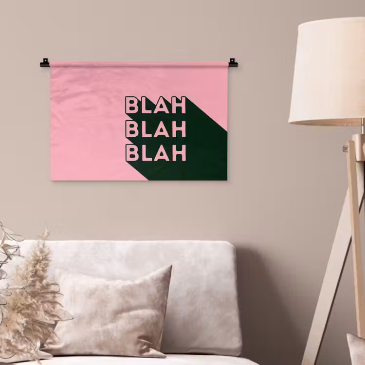 Wandkleed - Tekst - Grafisch - Groen - Schaduw — 2
