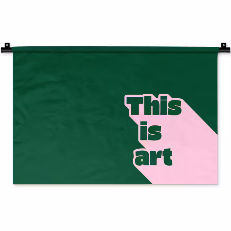 Wandkleed - This is art - Schaduw - Roze — 1