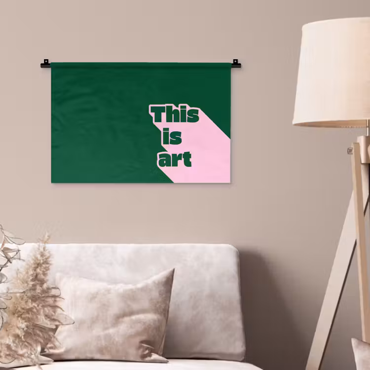 Wandkleed - This is art - Schaduw - Roze — 2