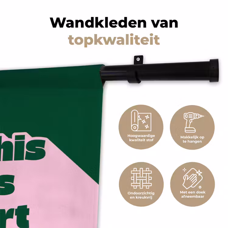 Wandkleed - This is art - Schaduw - Roze — 3