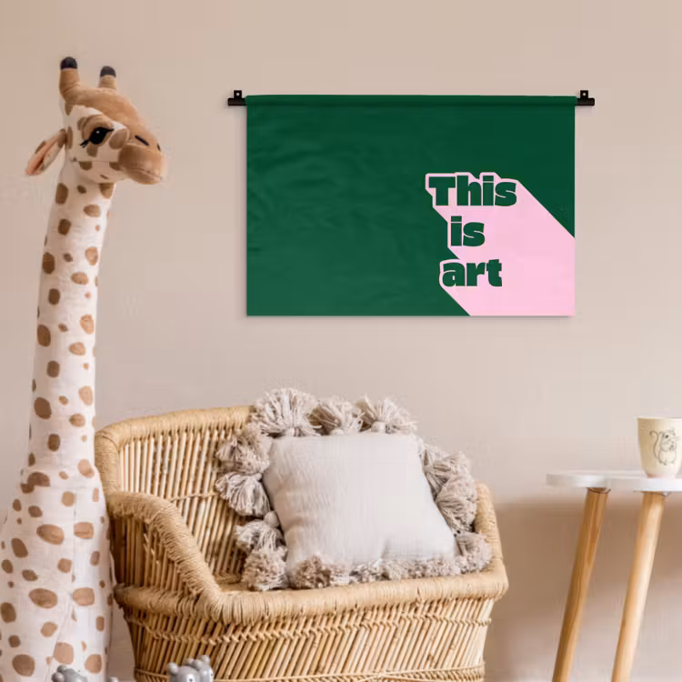 Wandkleed - This is art - Schaduw - Roze — 5