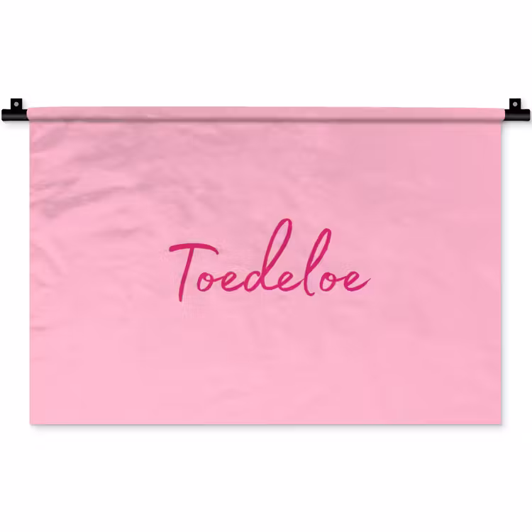Wandkleed - Toedeloe - Roze - Minimalistisch — 1