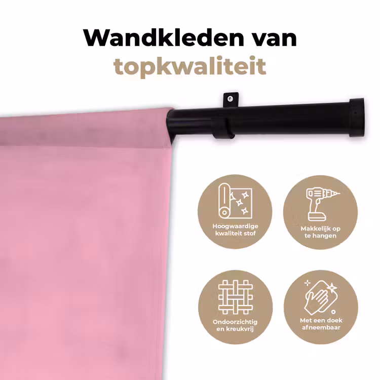 Wandkleed - Yes fun - Groen - Roze — 3