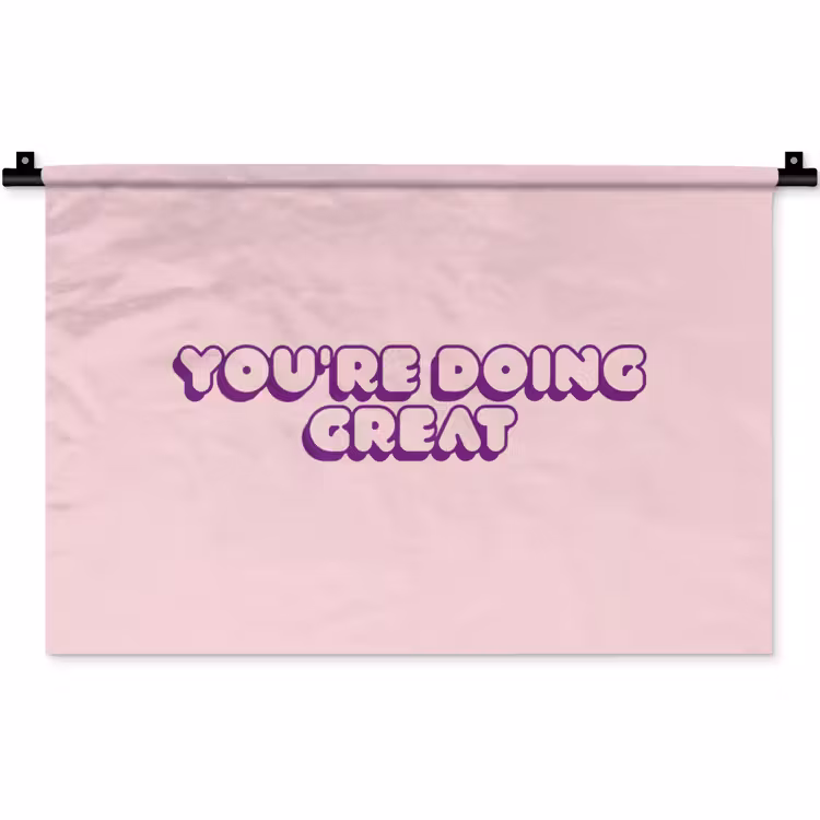 Wandkleed - You're doing great - roze - 3D — 1