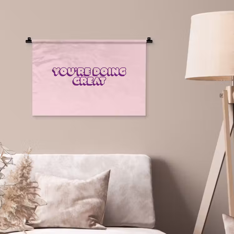 Wandkleed - You're doing great - roze - 3D — 2