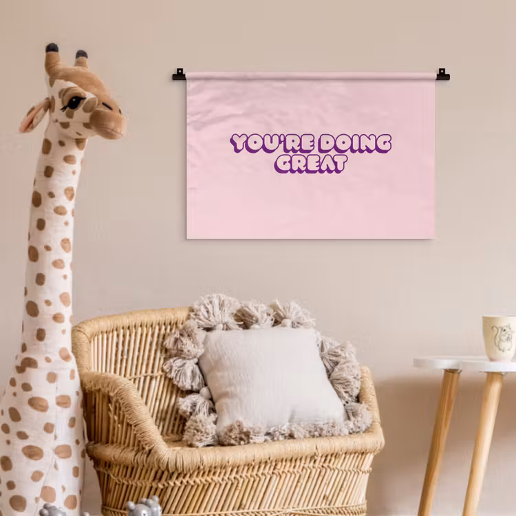 Wandkleed - You're doing great - roze - 3D — 5