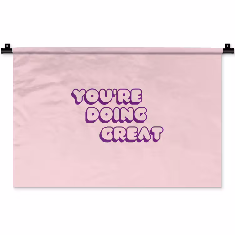 Wandkleed - You're doing great - Roze - Bubble letters — 1