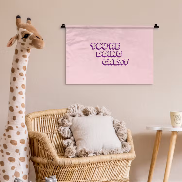 Wandkleed - You're doing great - Roze - Bubble letters — 5
