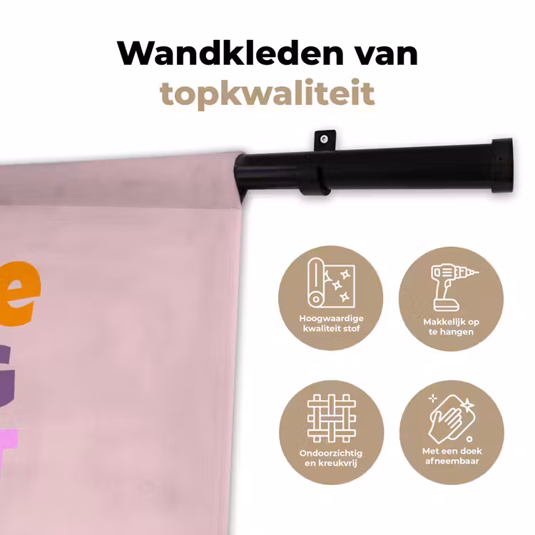 Wandkleed - You're doing great - Roze - Kleurrijk — 3