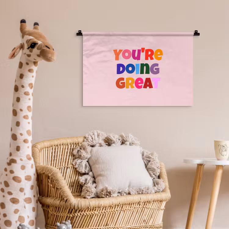 Wandkleed - You're doing great - Roze - Kleurrijk — 5